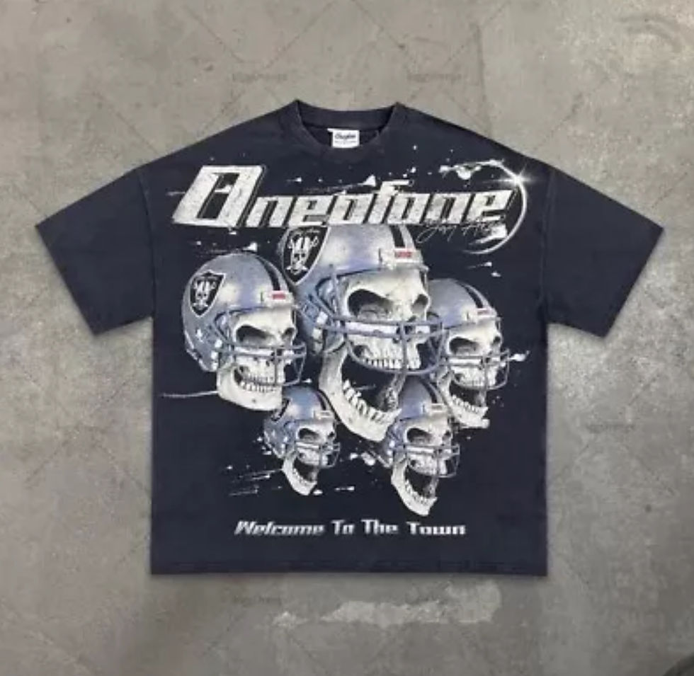 Deadstock Oakland Raiders Custom Skeleton Tee