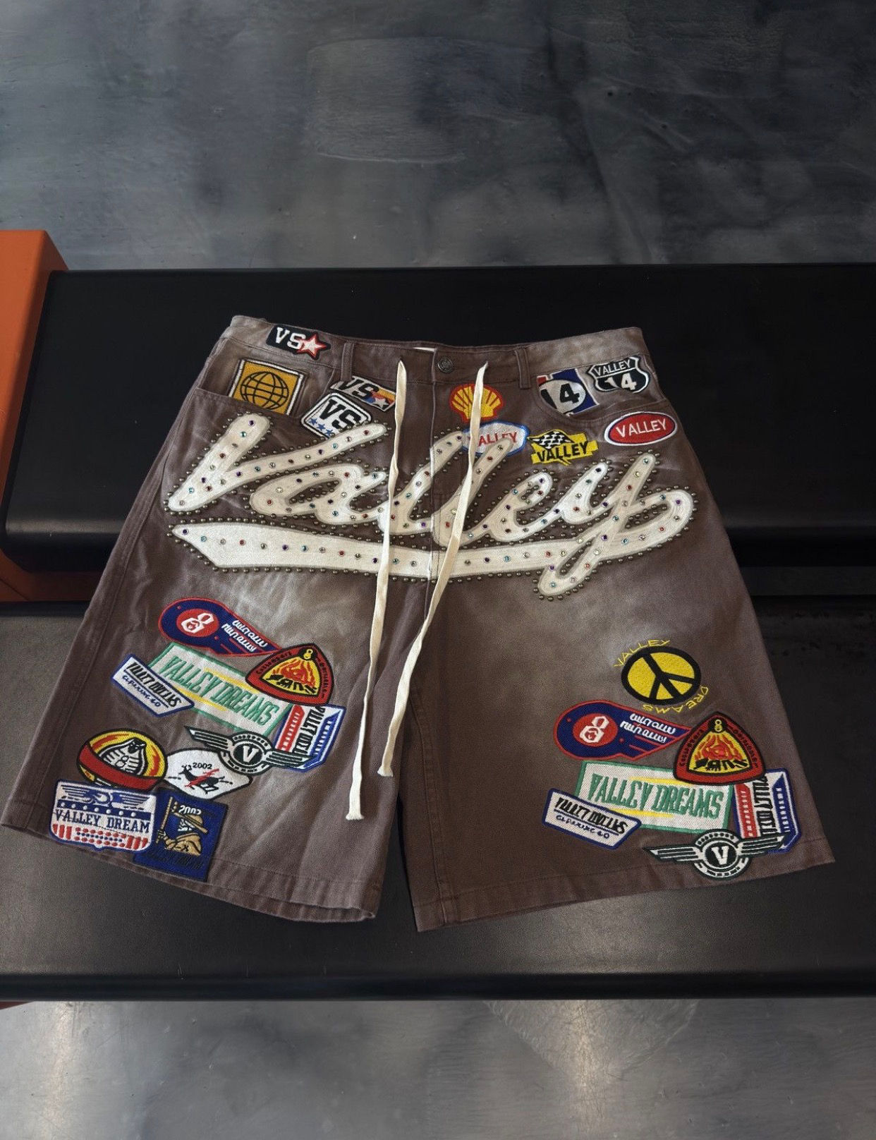 Vale Forever Black 1980s Patchwork Jorts