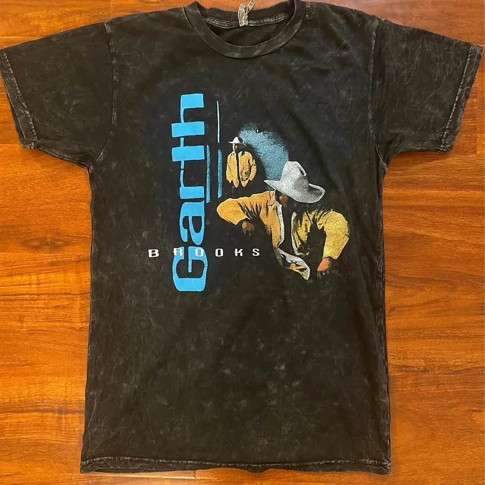 Deadstock Charcoal Accented Garth Brooks Tee