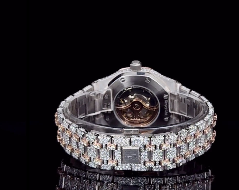 Thumbnail: Brand New Moissanite VVS1 Diamond Arabic Dial Audemars Piguet Watch