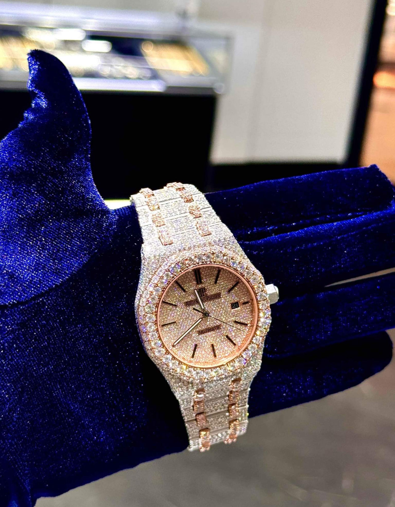 Brand New AP Royal Oak VVS1 Diamond  2 Tone Watch