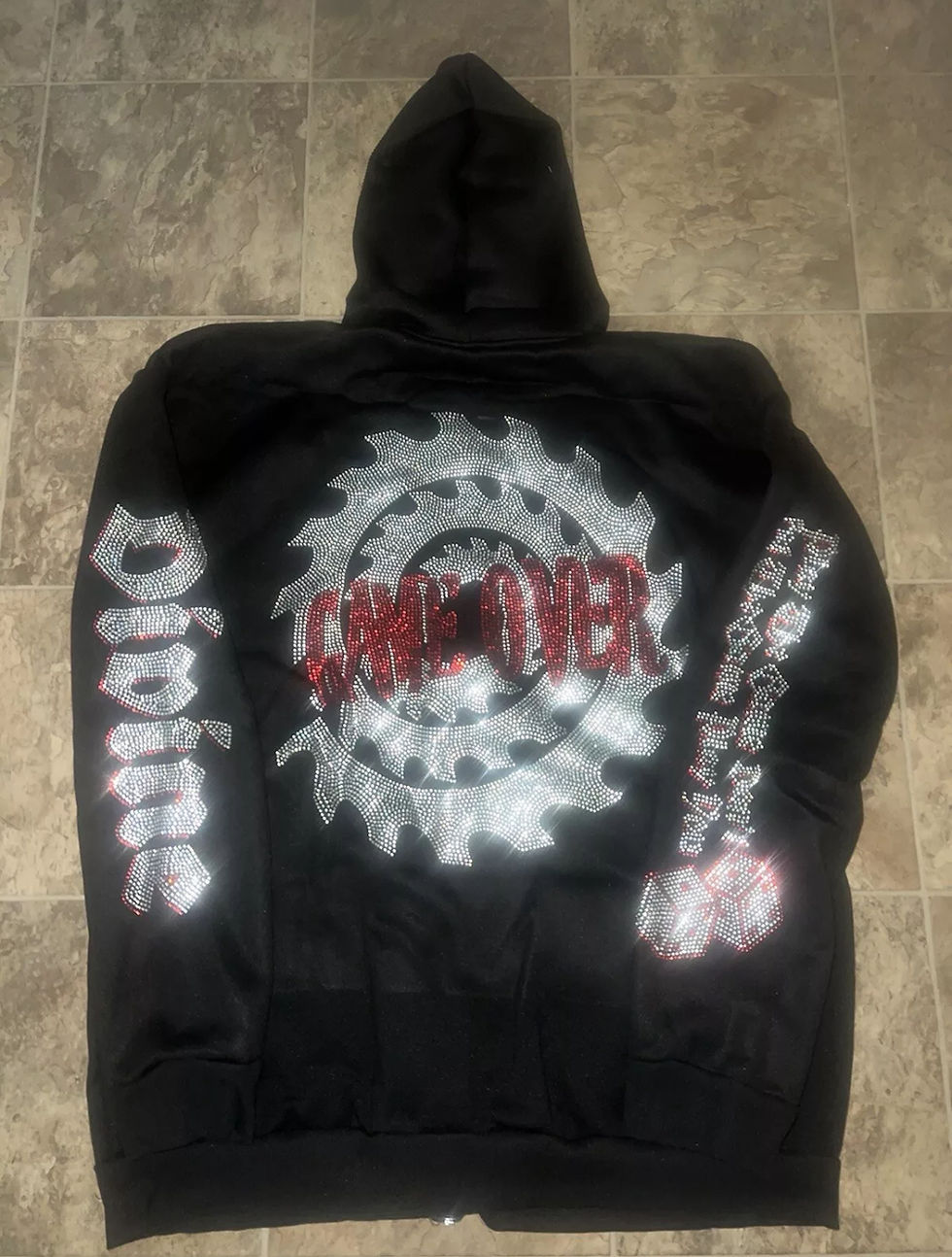 Thumbnail: Deadstock Jigsaw Rhinestone Accented Hoodie 