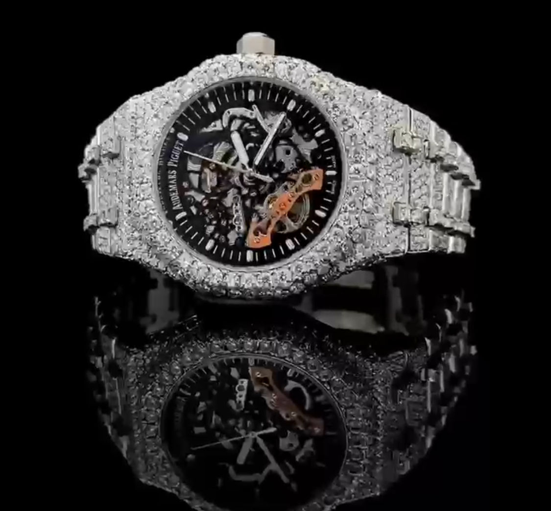 Brand New Moissanite VVS1 Diamond Skeleton Audemars Piguet