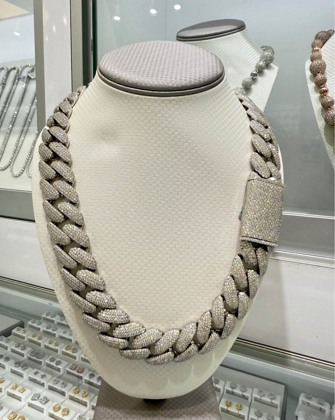 New 20mm Simulated Diamond Cuban Chain 