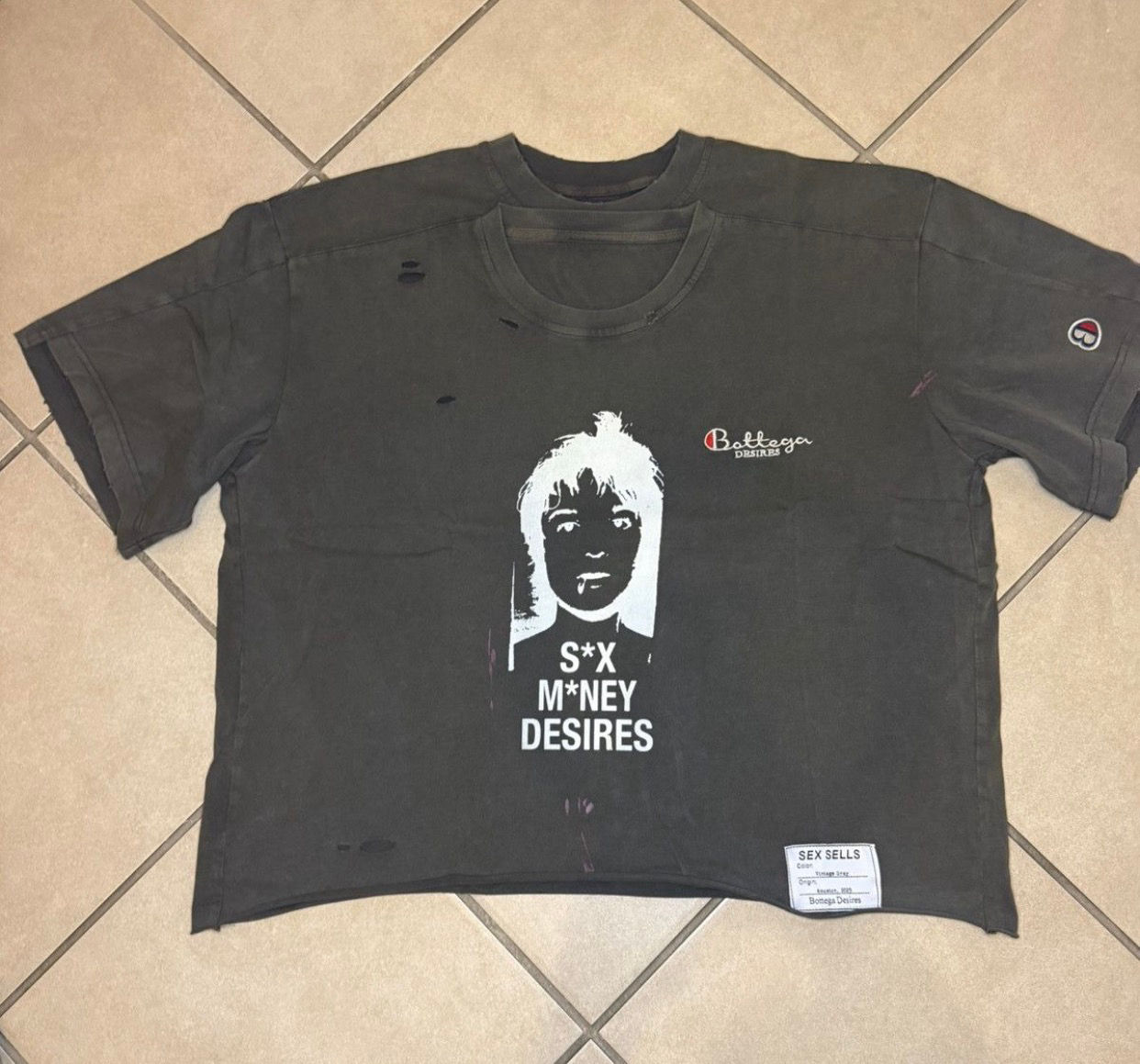 DEADSTOCK BOTTEGA DESIRES SEX SELLS BLACK TEE