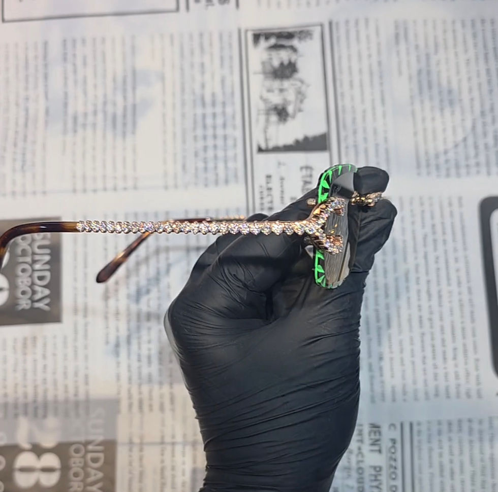Thumbnail: Cartier Wire Style VVS1 Diamond Buffs Glasses