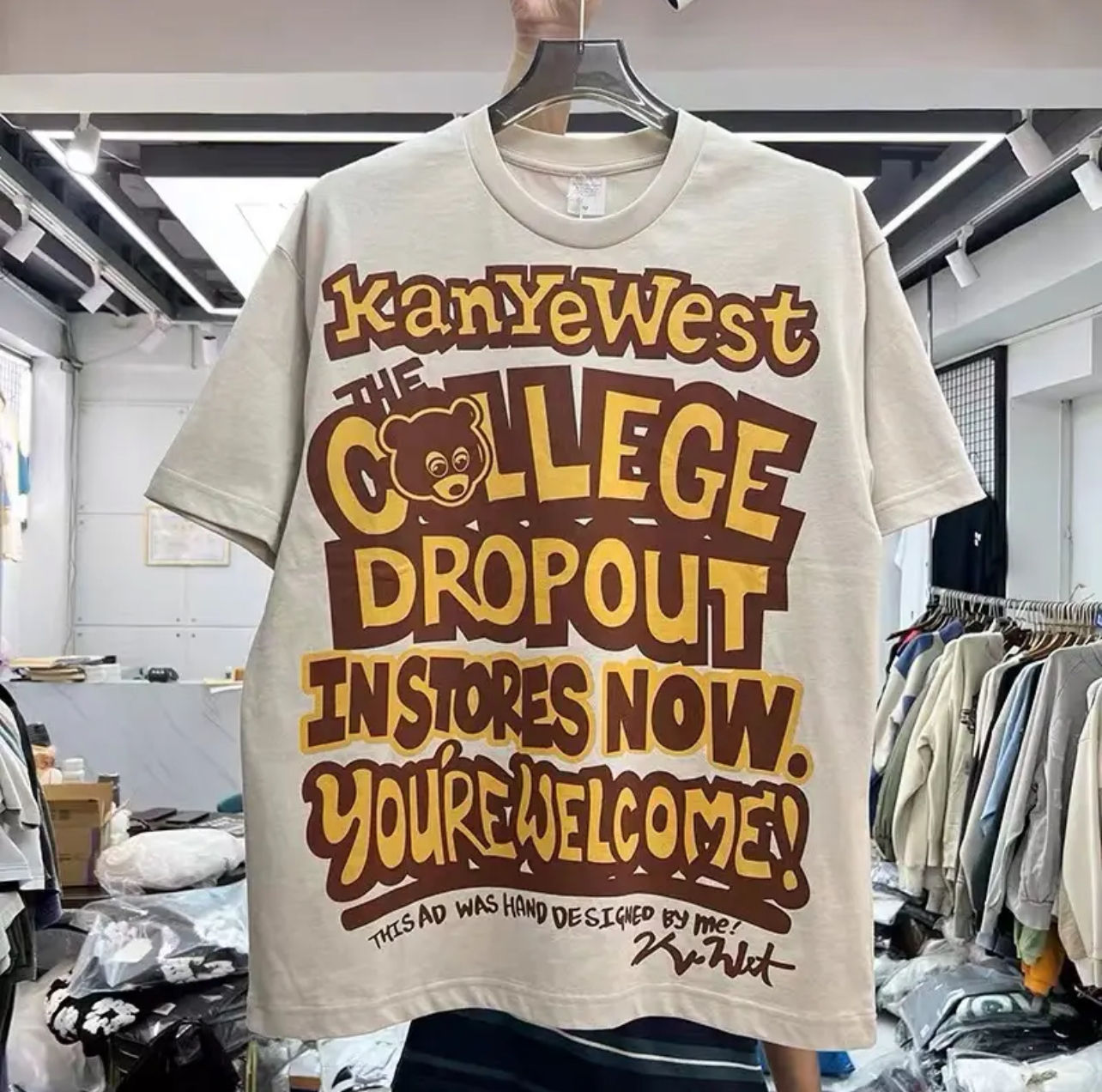 Deadstock Kanye West “College Dropout” Doube Sided Tee