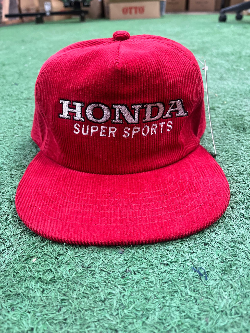 Deadstock Embroidered Honda Super Sports Corduroy Hat