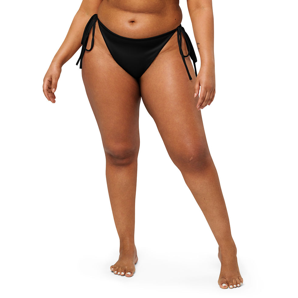 Thumbnail: All-over print recycled string bikini bottom