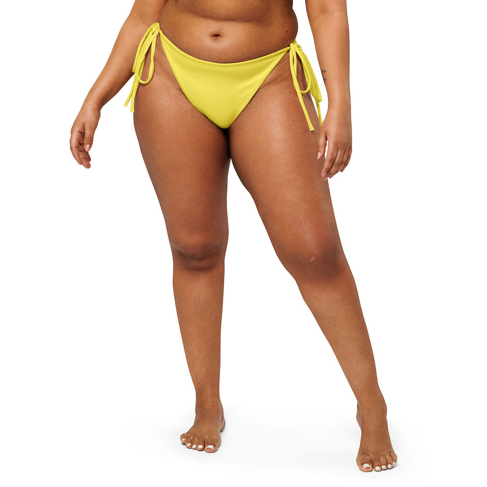 Thumbnail: All-over print recycled string bikini bottom