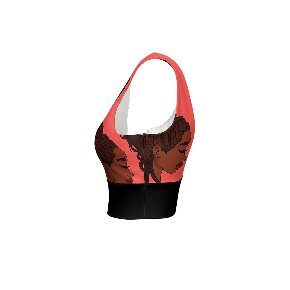Thumbnail: Women's Longline V-Shape-Back Sports Bra-Butter Soft Texture