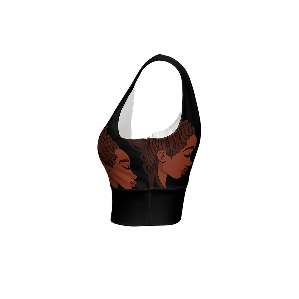 Thumbnail: Women's Longline V-Shape-Back Sports Bra-Butter Soft Texture