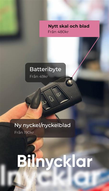 Bilnycklar och priser hos BC Låsservice AB