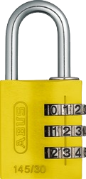 ABUS Kombinationshänglås 145/30 Gul