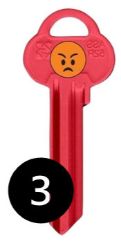 Miniatyrbild: Kopiera ASSA OFG Nyckel med Emoji motiv Arg
