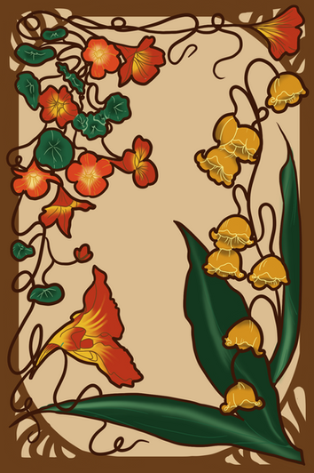 Art Nouveau Flower Design