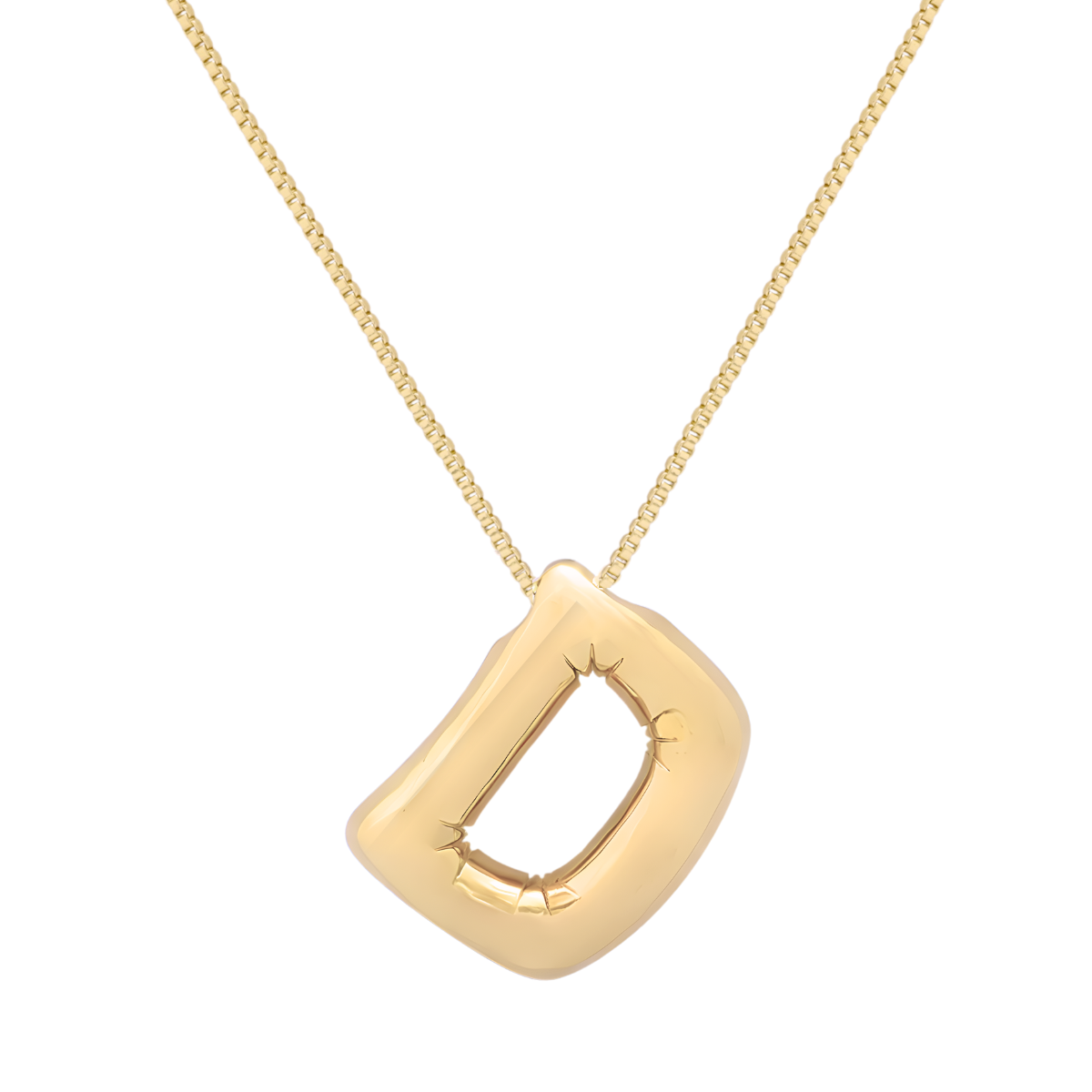 Dije + cadena letra D | Oro 18K Laminado | JLN1101944