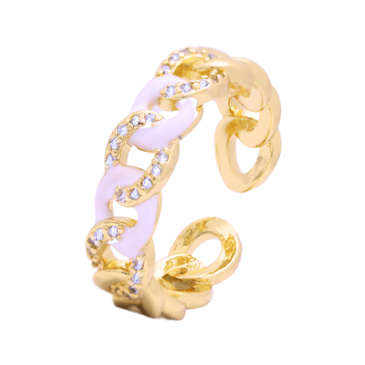 Anillo cubano ajustable | Oro 18K Laminado | JLR1201384