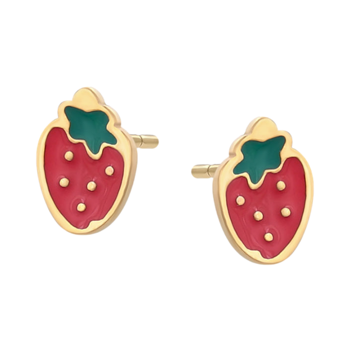 Broqueles fresa | Acero Inoxidable + Oro 14K | T001133169