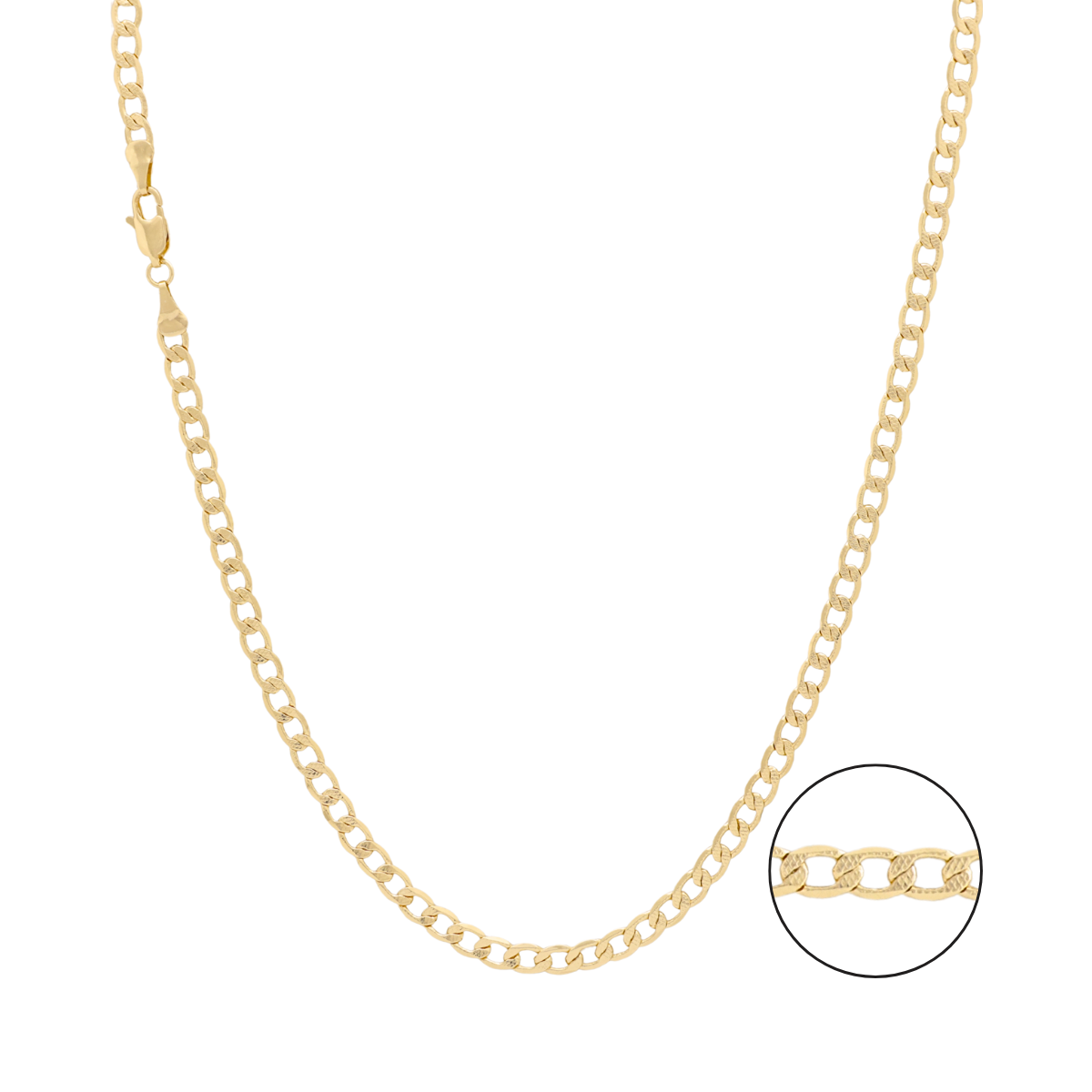 Cadena cubana biselada | Oro 18K Laminado | XN1007324-50
