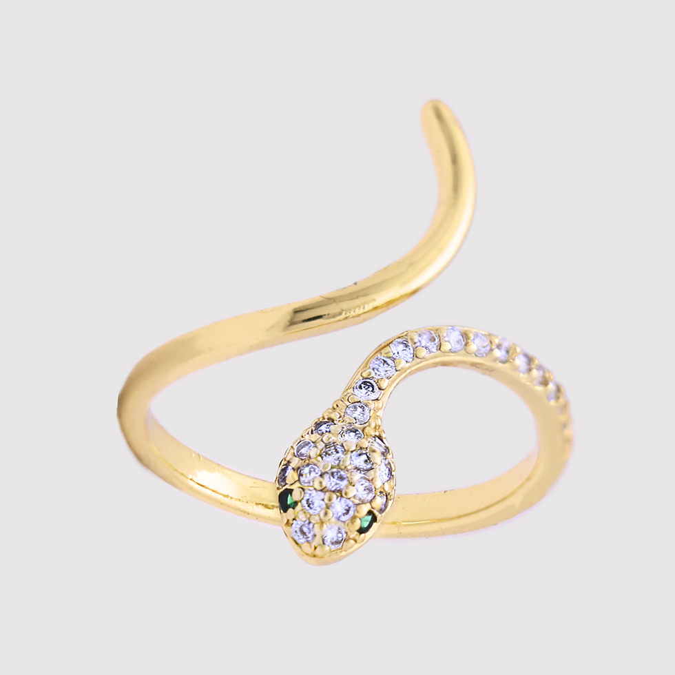 Miniatura: Anillo serpiente ajustable | Oro 18K Laminado | JLR1001345