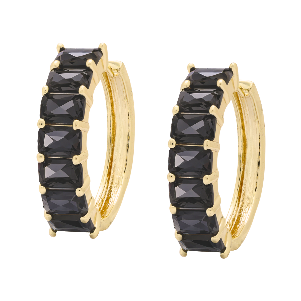 Arracadas z. negras | Oro 18K Laminado | HCE1200036-25