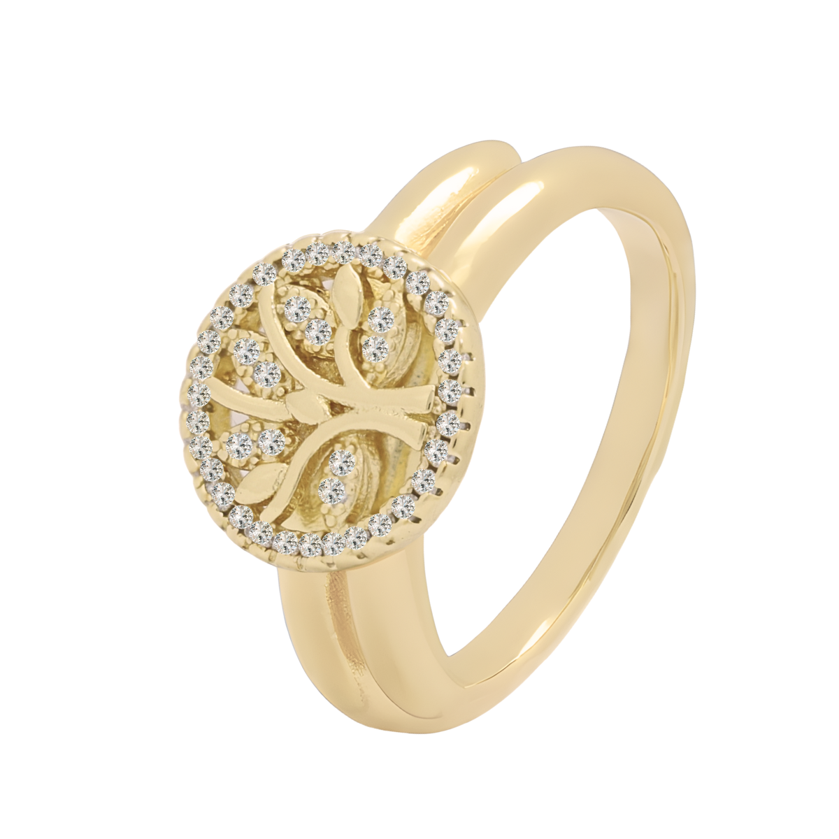 Anillo árbol de la vida ajustable | Oro 18K Laminado | JLR1001748