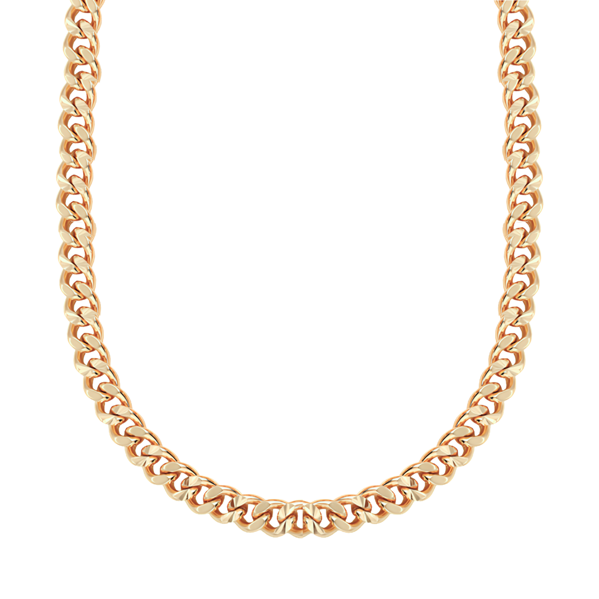 Cadena cubana (7mm) | PREMIUM | Oro 18K Laminado | X000928587-55