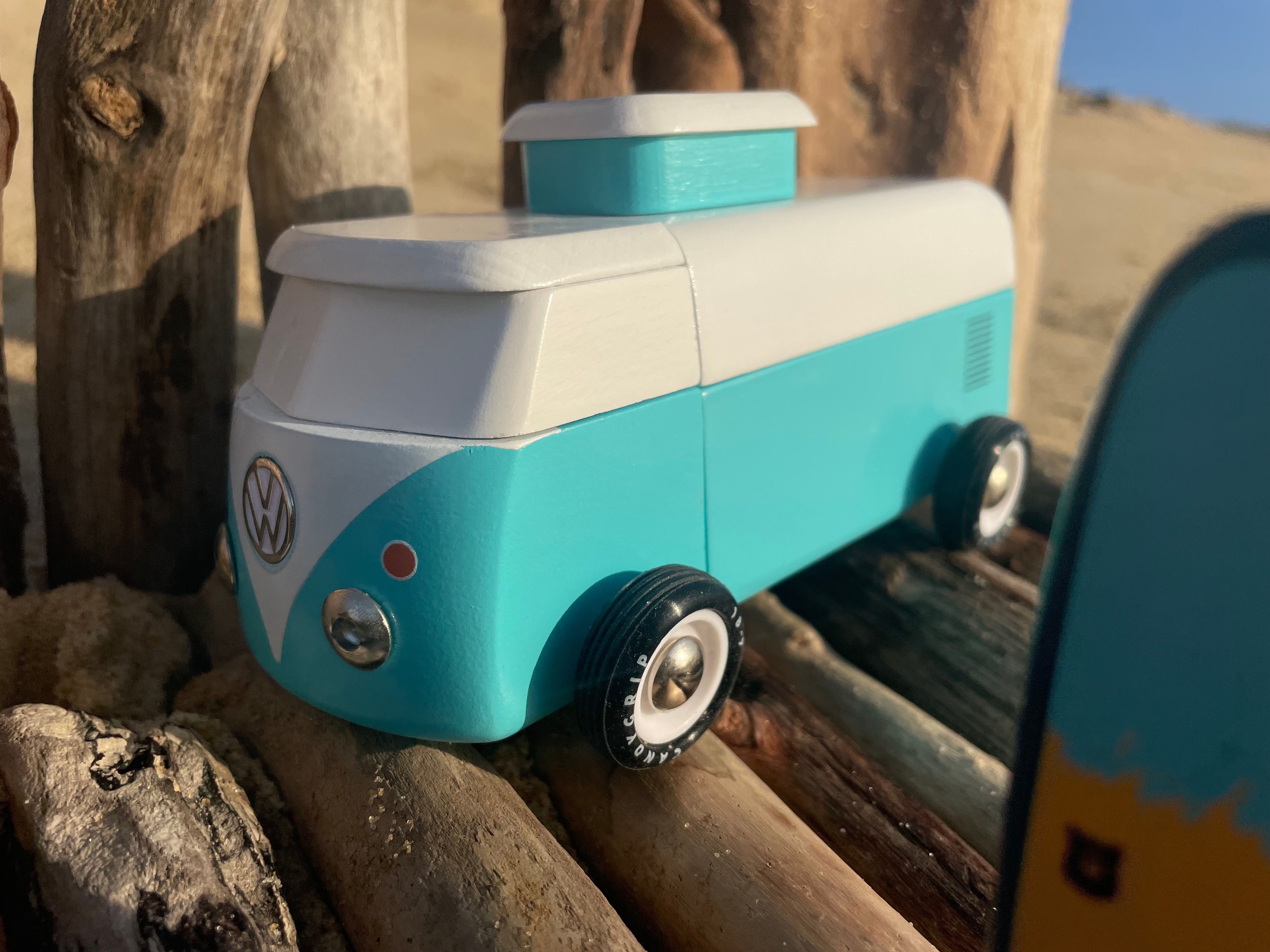 VW Beach Bus Volkswagen (bleu)