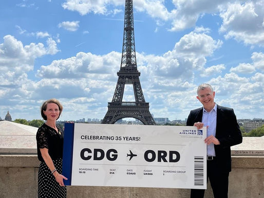 United Airlines célèbre cette semaine un anniversaire emblématique : 35 ans de vols sans escale entre Paris et Chicago O’Hare.