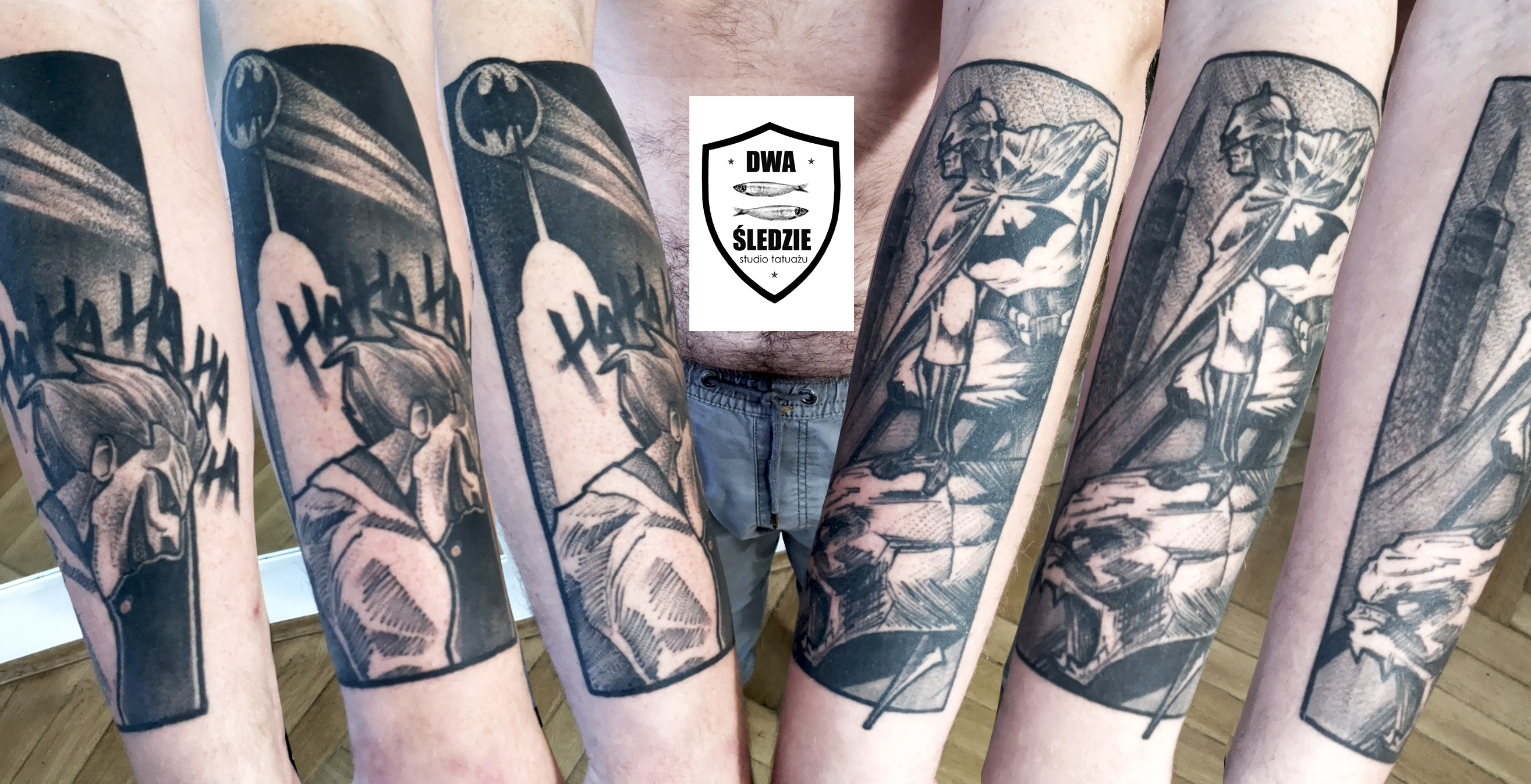 tatuaż Batman i Jocker