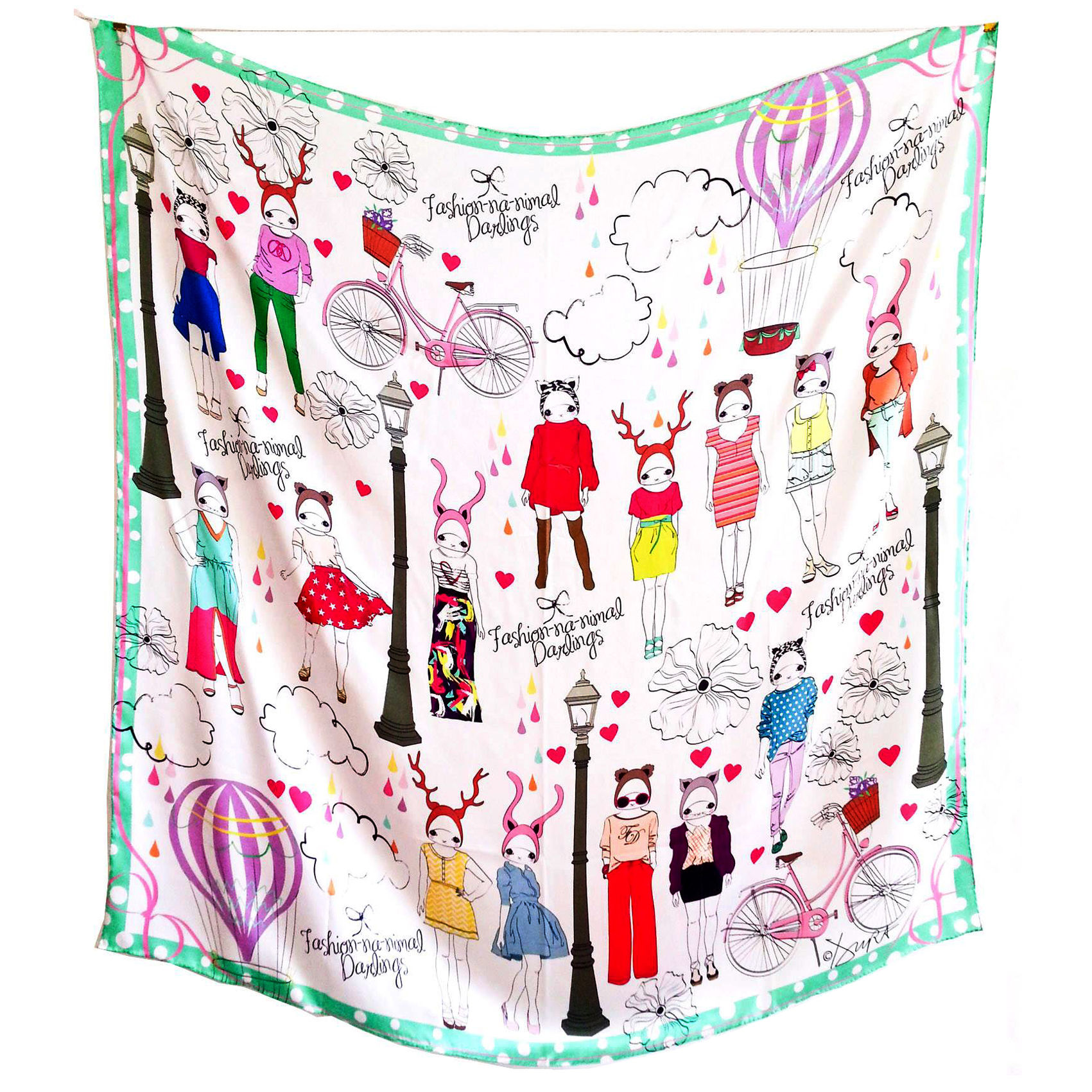 Have A Nice Day Silk Satin Scarf