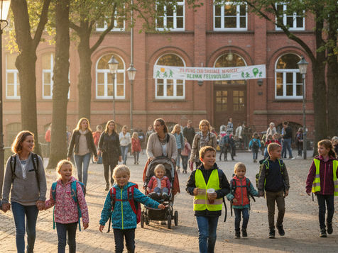 Zu Fuß zur Schule Woche