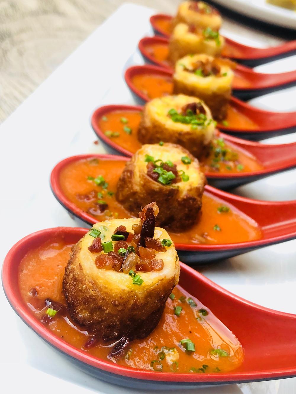 Beauty & Essex Tomato Soup Dumplings