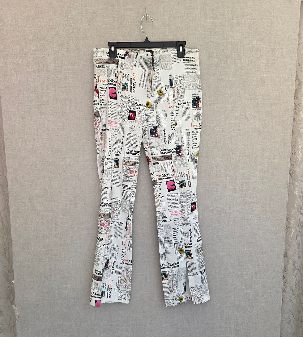 Thumbnail: Desigual Graphic News Print Trousers
