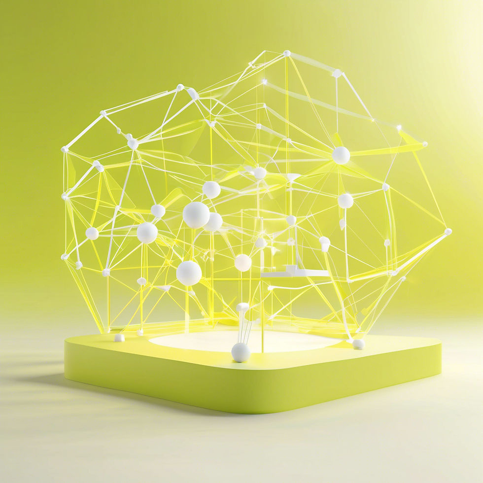 A minimalist, futuristic 3D render of digital media management. Abstract geometric shapes
