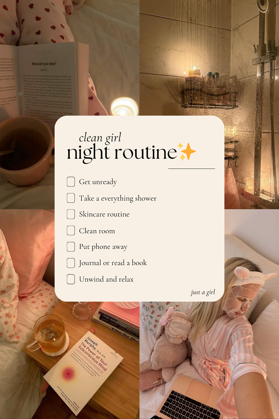 cleangirl, night routine