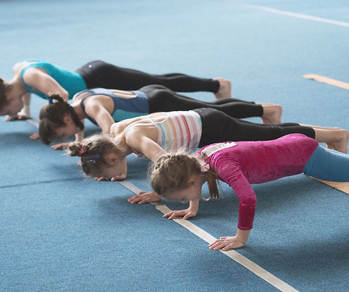 Girls Doing Push-Ups