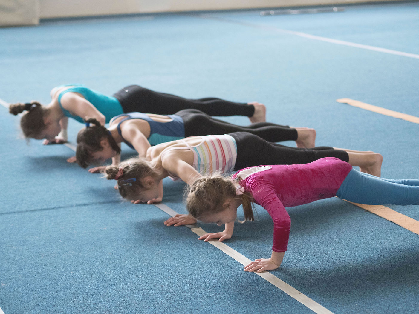 Girls Doing Push-Ups