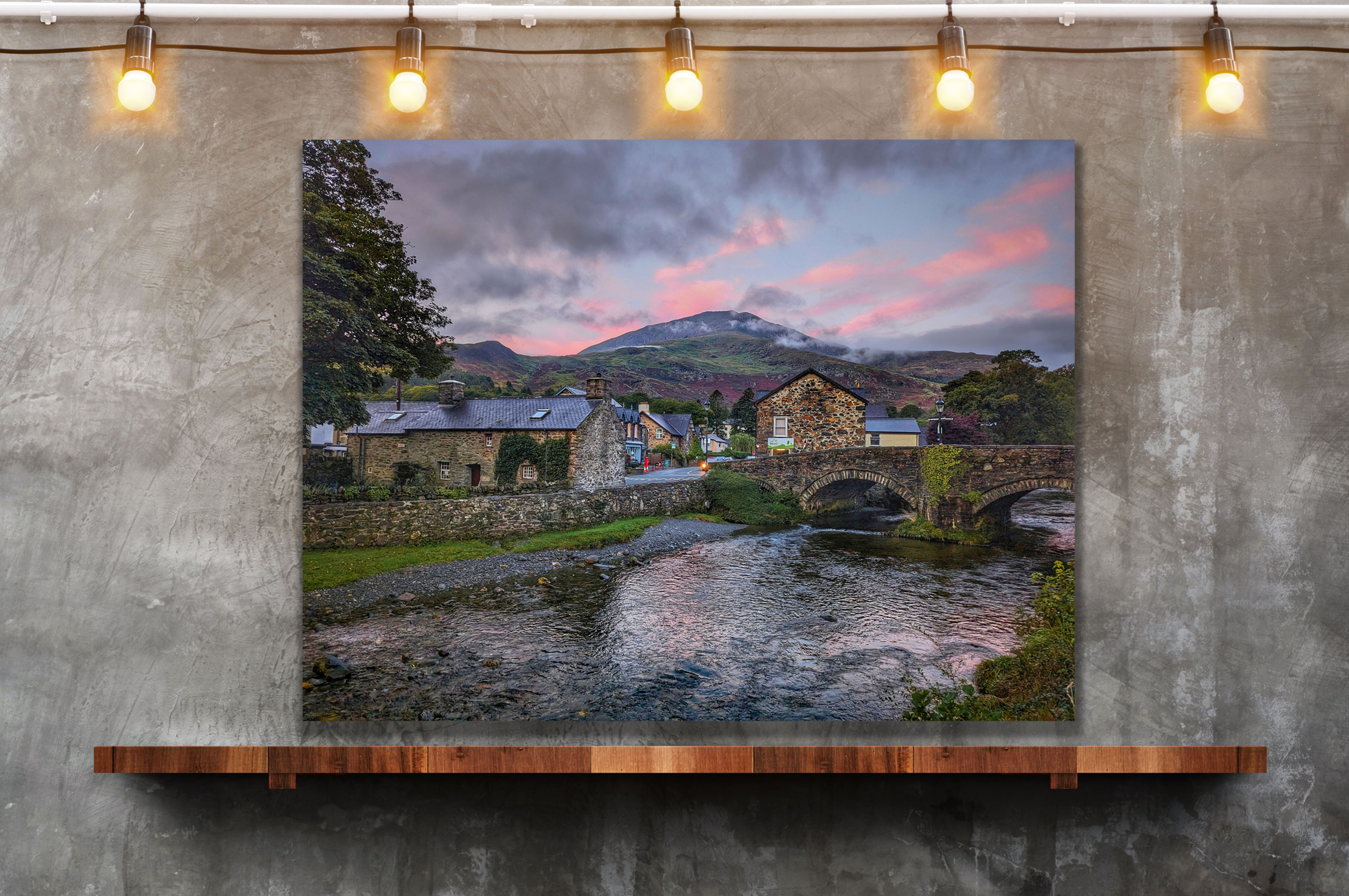 Pink sky over Beddgelert