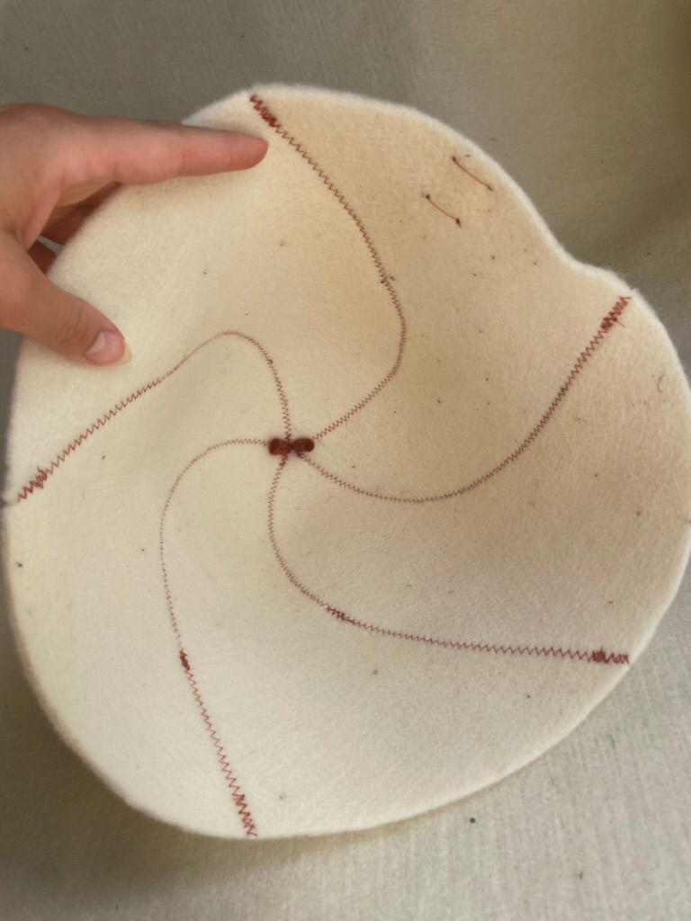 Rust Wool Sauna Hat