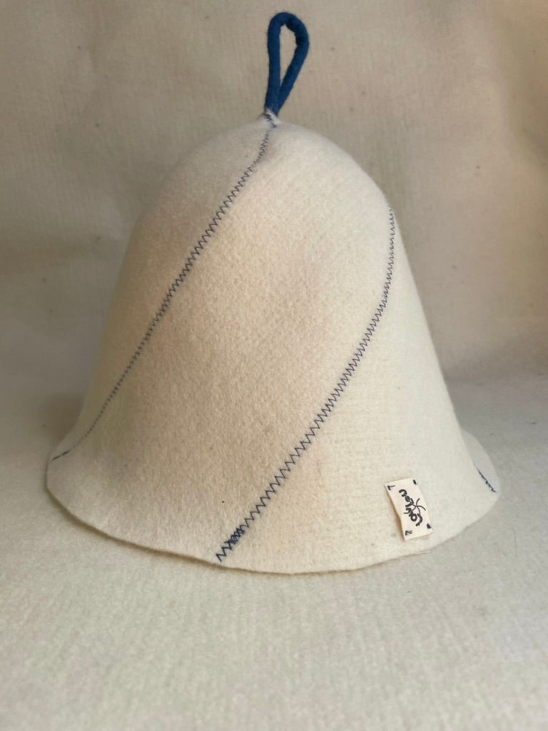 Blue Wool Sauna Hat