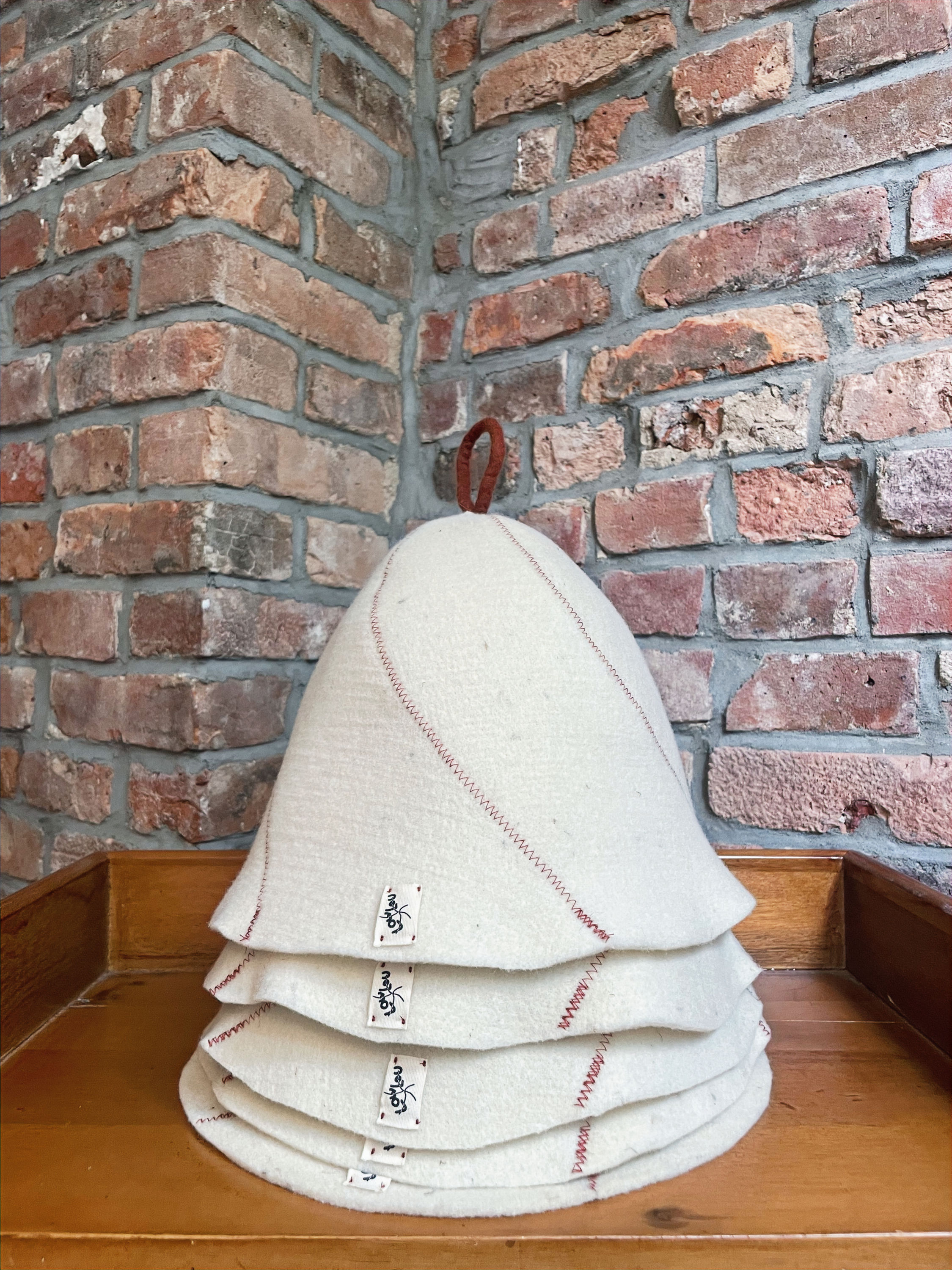 Rust Wool Sauna Hat
