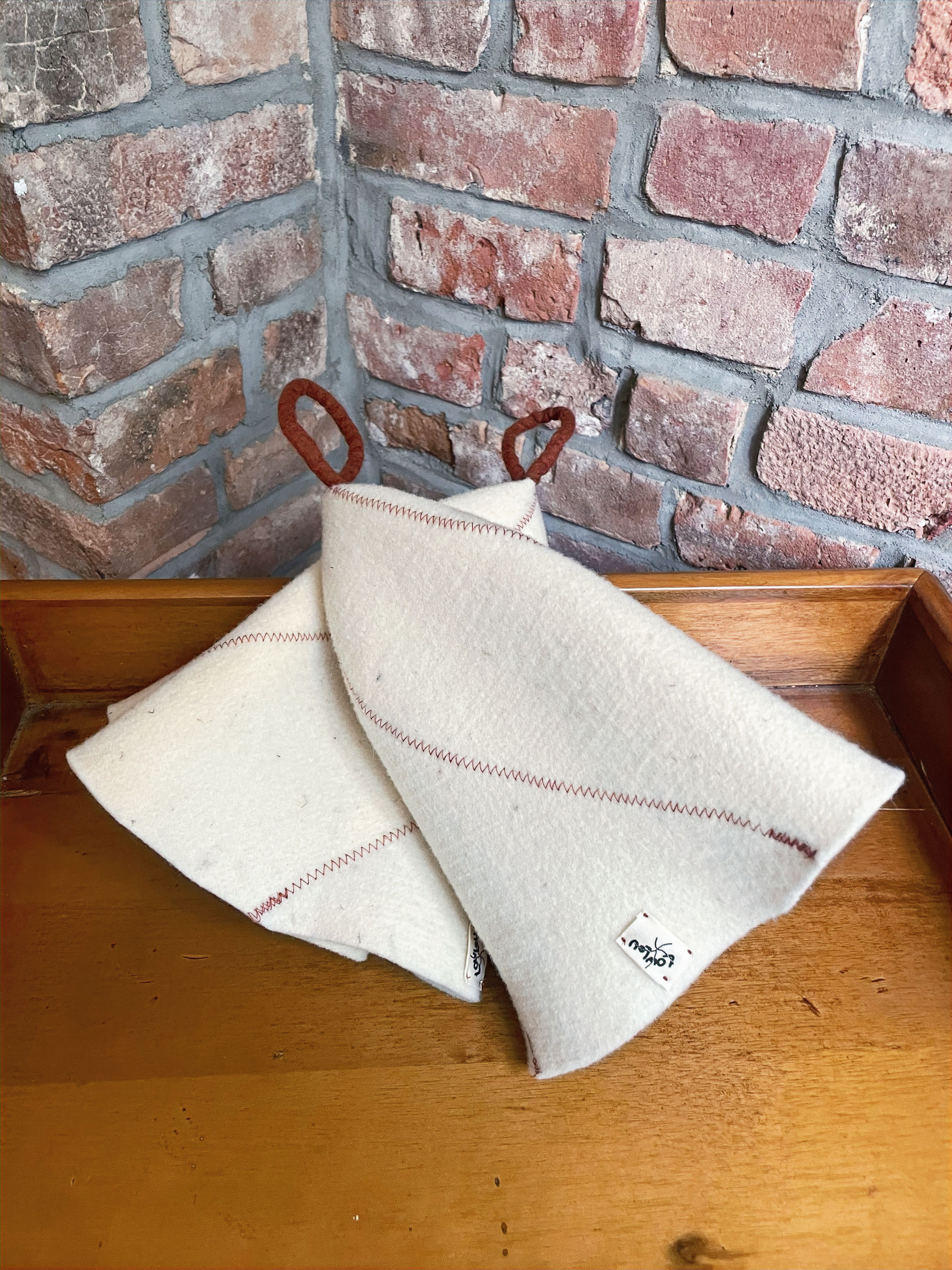 Rust Wool Sauna Hat