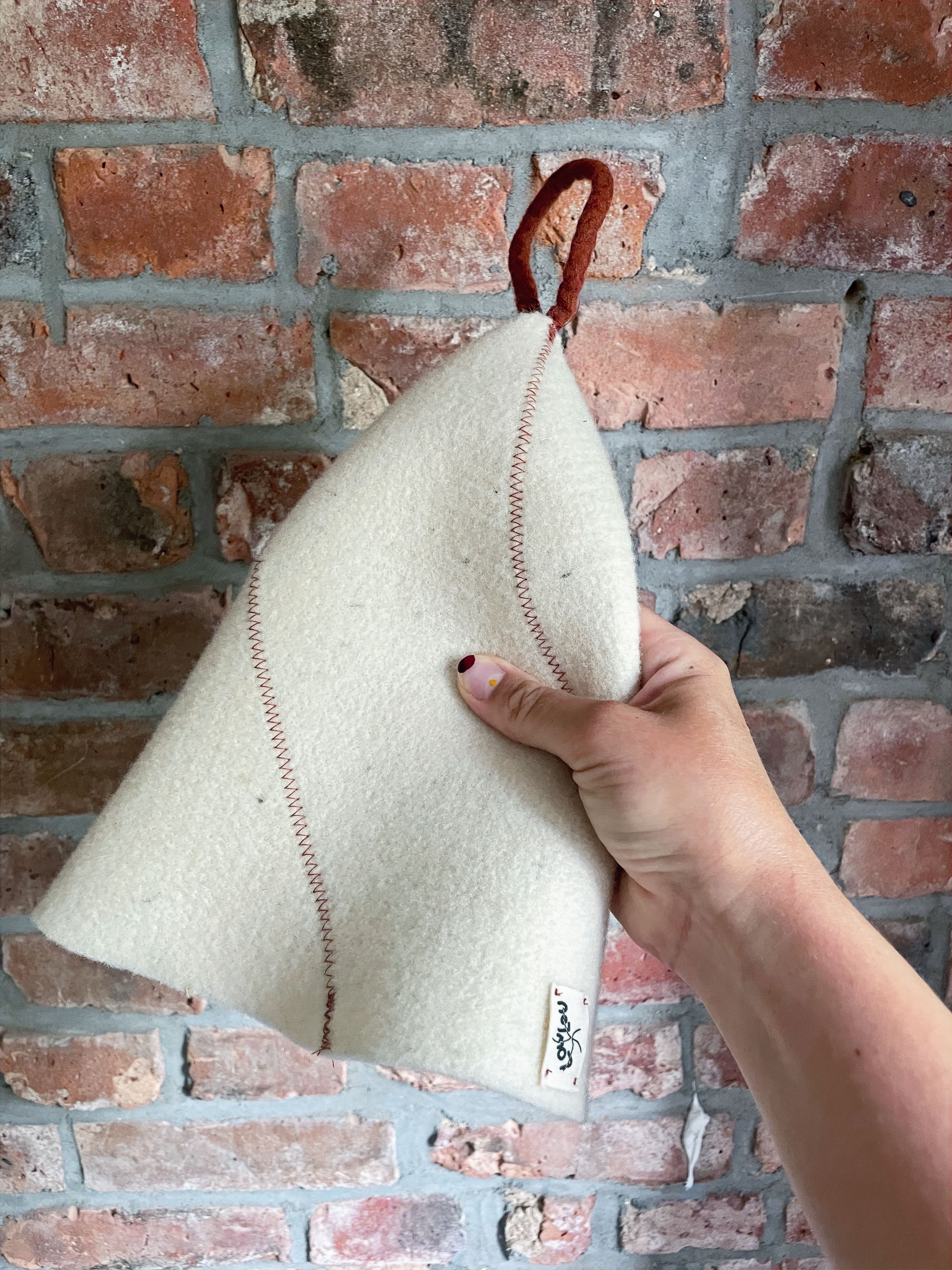 Rust Wool Sauna Hat