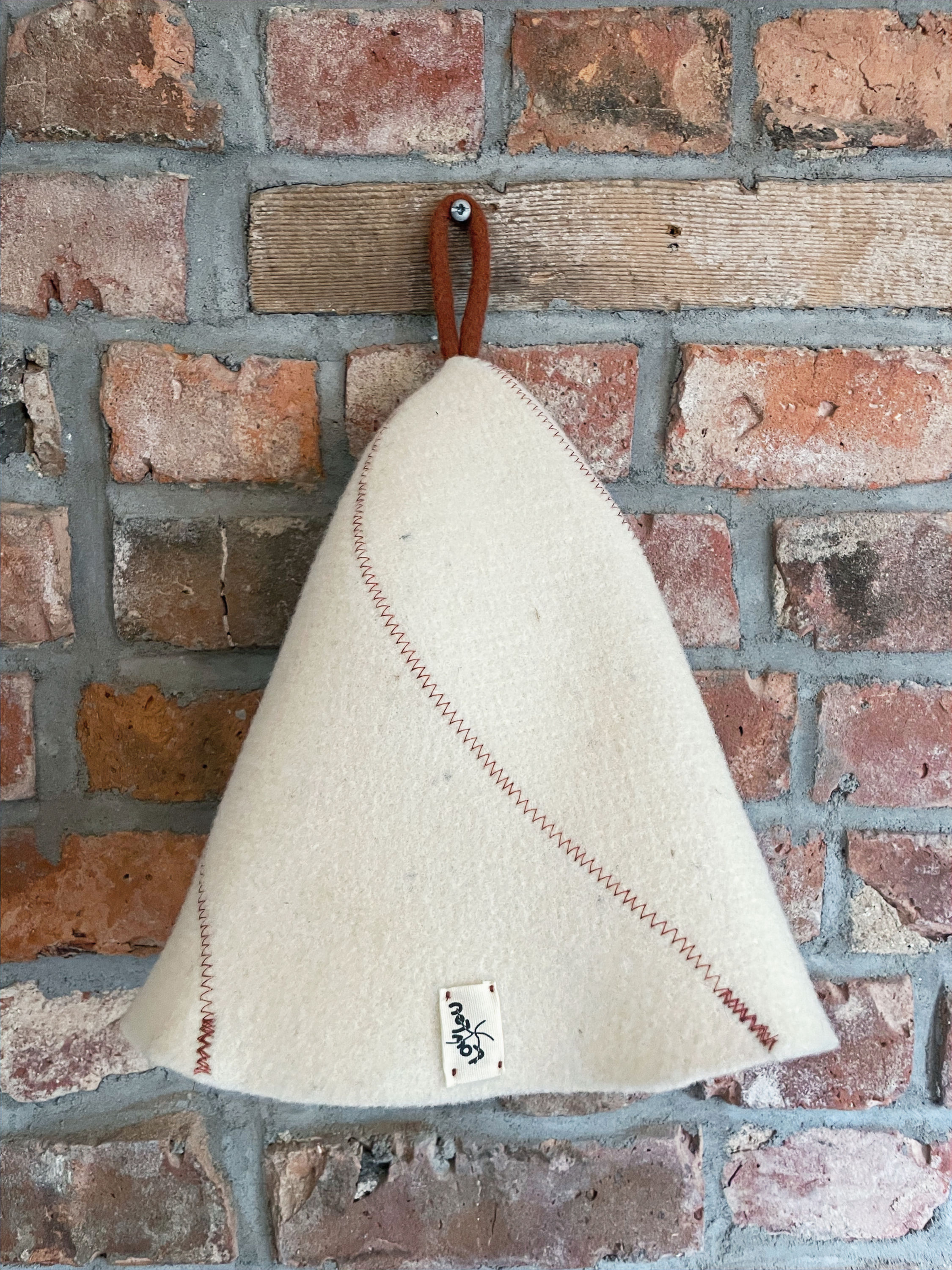 Rust Wool Sauna Hat