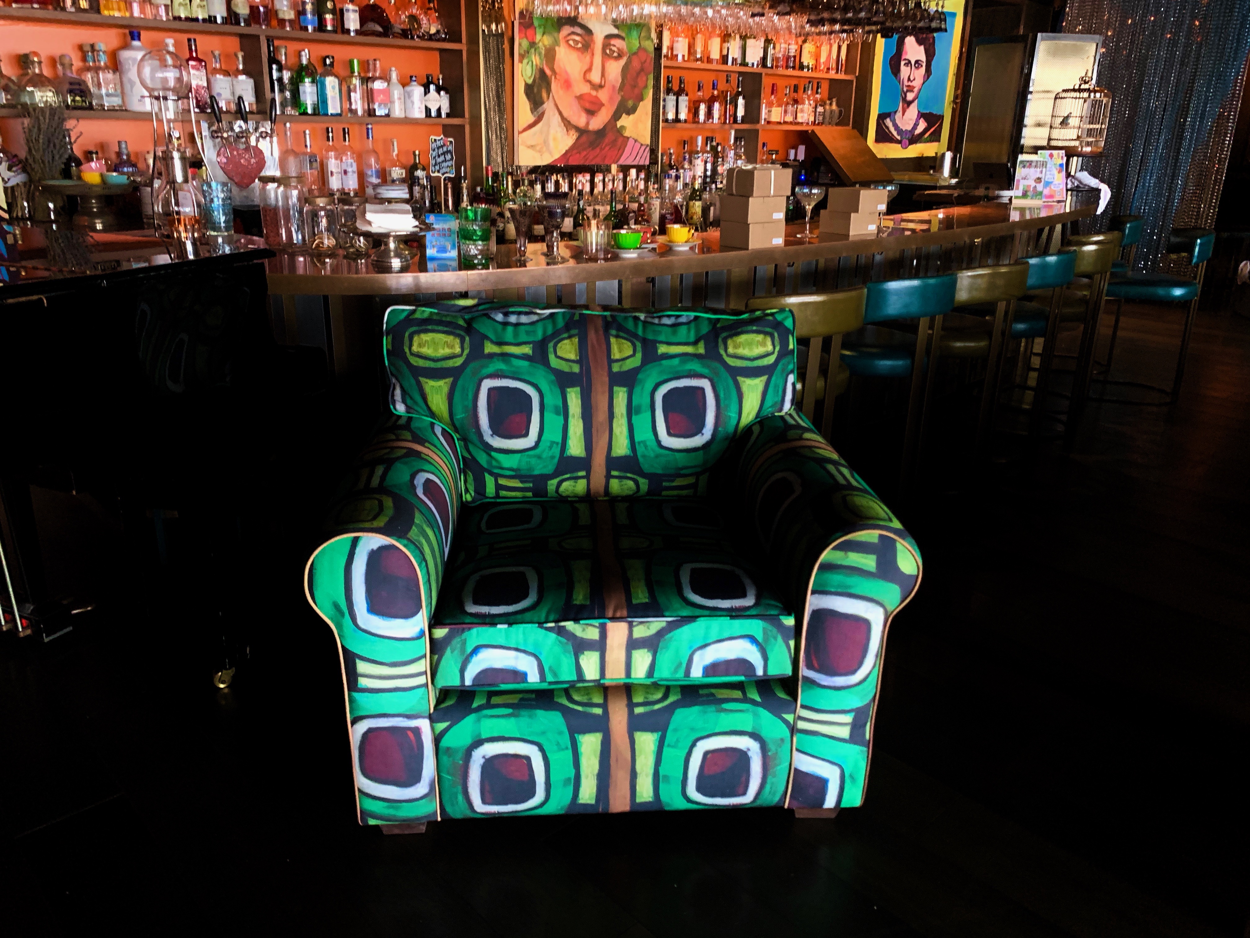 RECYCLED FABRIC ON CHAIR
