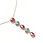 Thumbnail: 14k gold lariat chain with dangling tourmaline stones