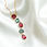 Thumbnail: delicate lariat chain necklace in gold with tourmaline