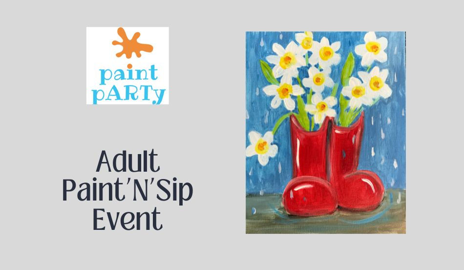 Canvas Painting (Adult session) - Rain Boots 16x20"